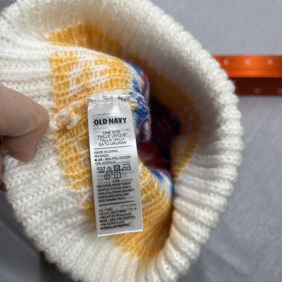 Knit Sweater & Beanie Hat Matching Set Rainbow Colorful Fair Isle PETITE MEDIUM - Picture 11 of 11